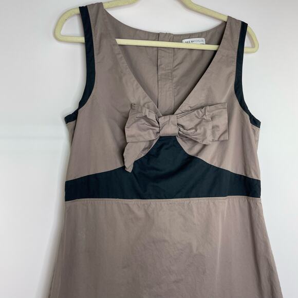 See by Chloe Bow dress blue mauve sleeveless mini 100% Cotton - Picture 2 of 16